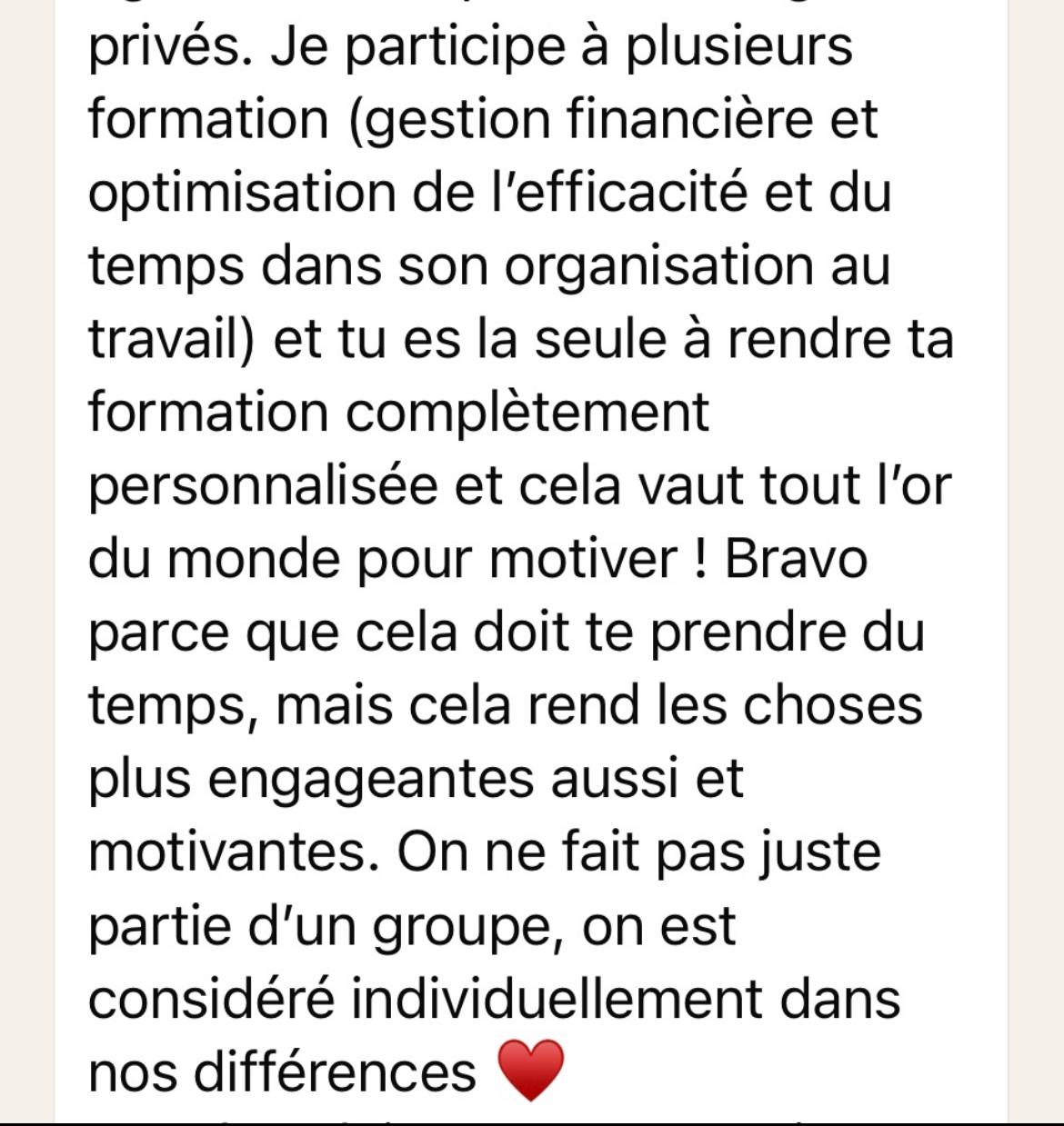 mfar un programme motivant et personnalisé